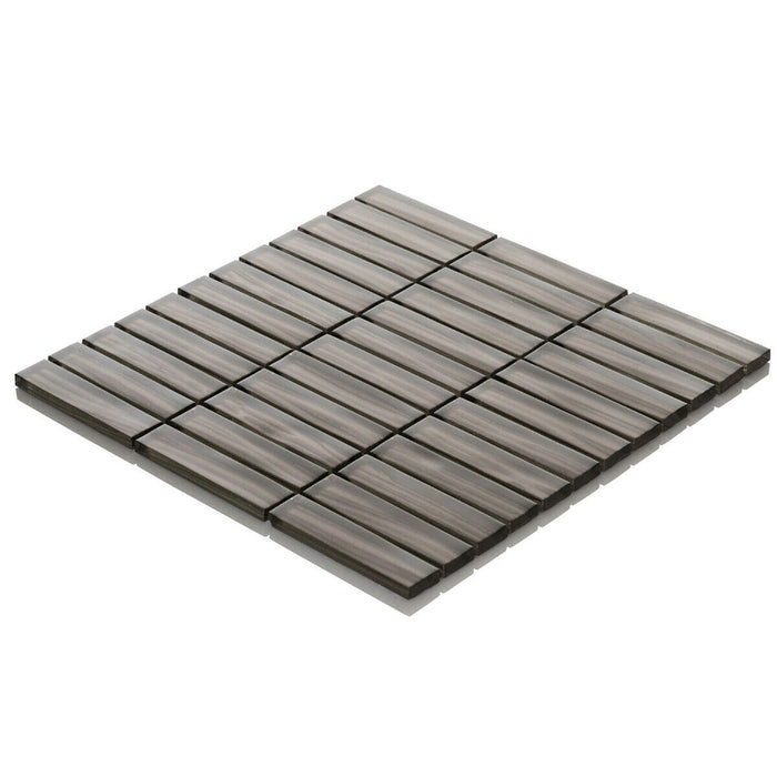 Sample - TDH41MO Metallic Glass Brown Mosaic Tile
