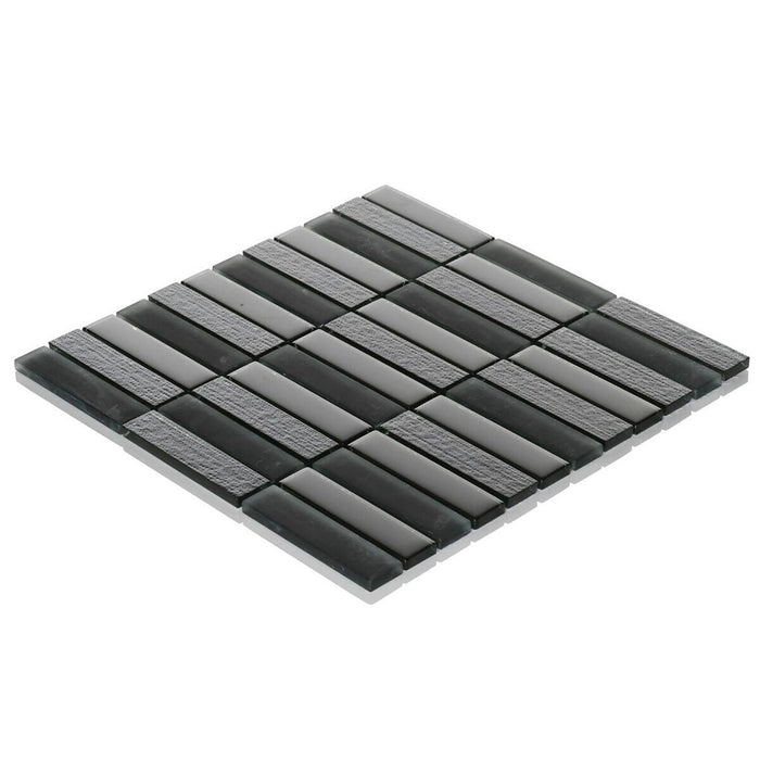 TDH49MO Glass Black Mosaic Tile