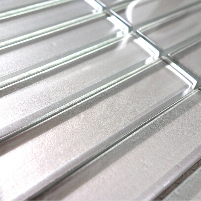 Sample - TDH233MO Metallic Glass Gray Mosaic Tile
