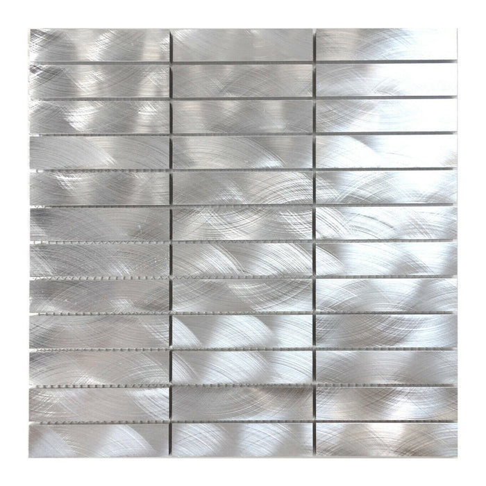 Sample - TDH229MO Aluminum Silver Metal Metallic Mosaic Tile
