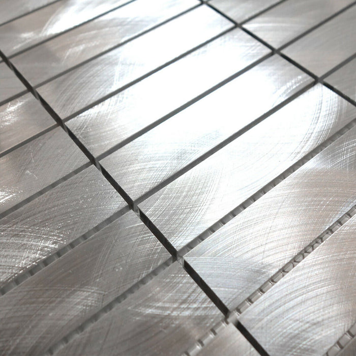 TDH229MO Aluminum Silver Metal Metallic Mosaic Tile