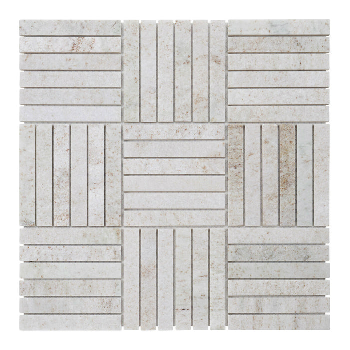 TDH365NS Natural Stone Quartzite Marble Taupe Gray Mosaic Tile