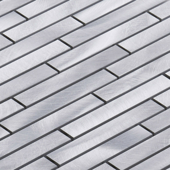 TDH330AL Aluminum Metal Silver Metallic Mosaic Tile