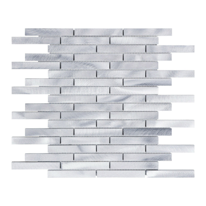 Sample - TDH330AL Aluminum Metal Silver Metallic Mosaic Tile