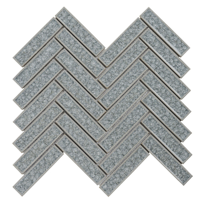 TDH279CG Crackle Glass Gray Mosaic Tile
