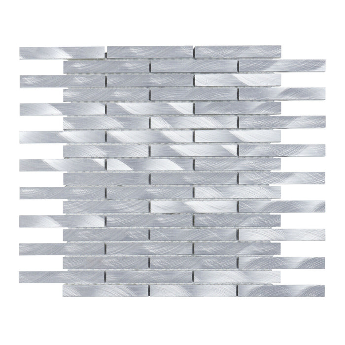 TDH50MDR Silver Aluminum Metallic Interlocking Mosaic Tile