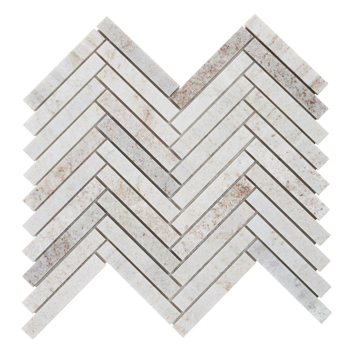 TDH514NS Natural Stone Sand Cream Gray Quartzite Herringbone Mosaic Tile
