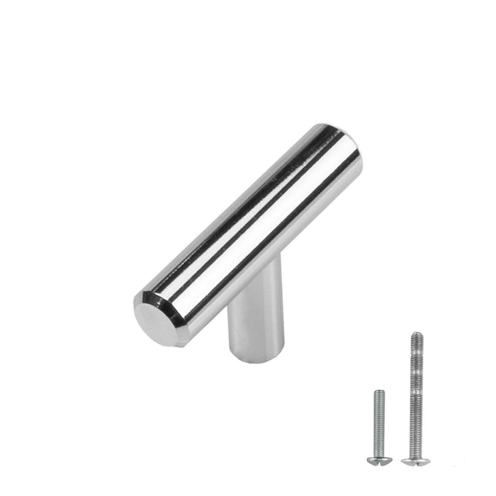 M1601 Solid Polished Chrome Cabinet Handle T Bar Pull
