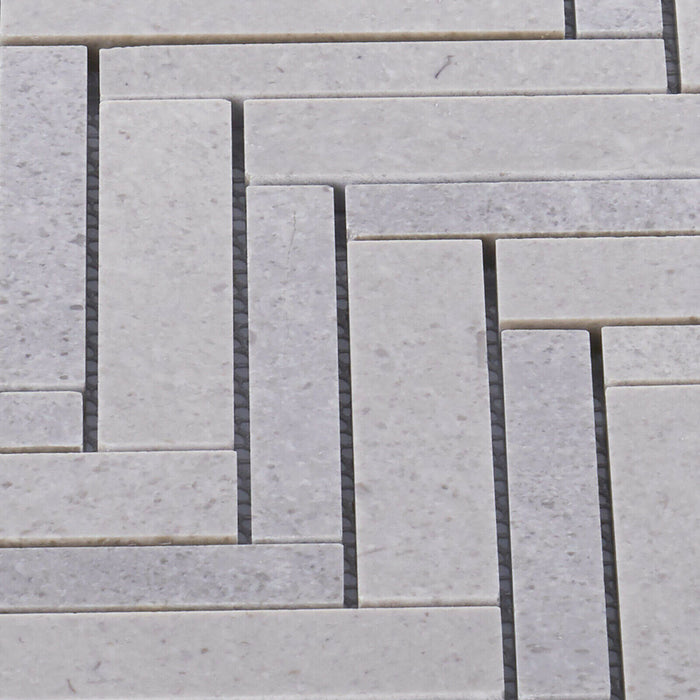 Sample - TDH403NS Natural Stone Cinderella Gray Marble Mosaic Tile