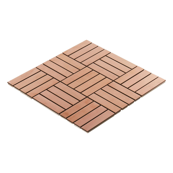 Sample - TDH270RG Stainless Steel Rose Gold Copper Metallic Metal Mosaic Tile
