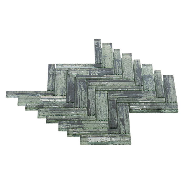TDH416MG Crystal Glass Gray Mosaic Tile