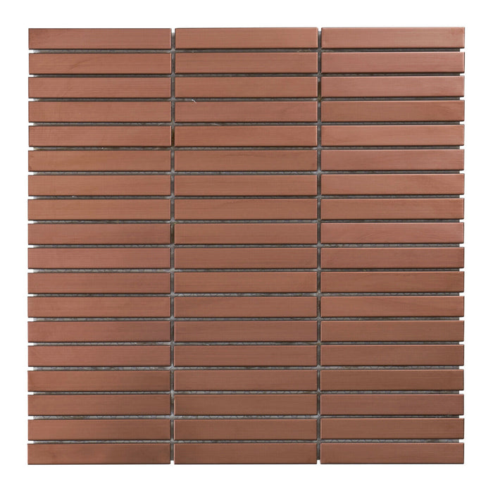 Sample - TDH294RG Stainless Steel Rose Gold Copper Metallic Metal Mosaic Tile