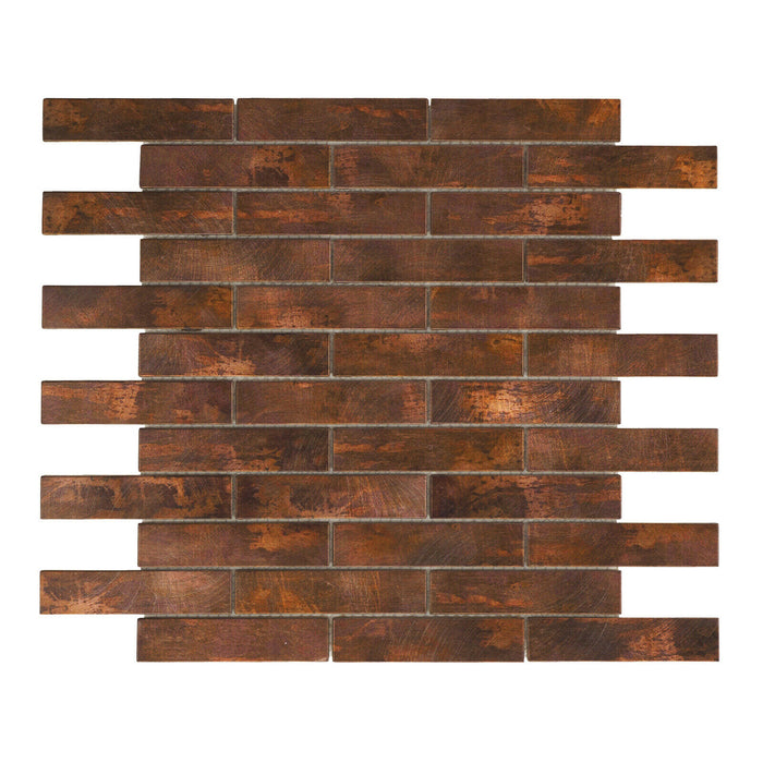 Sample - TDH244AC Antique Copper Brown Metallic Metal Mosaic Tile