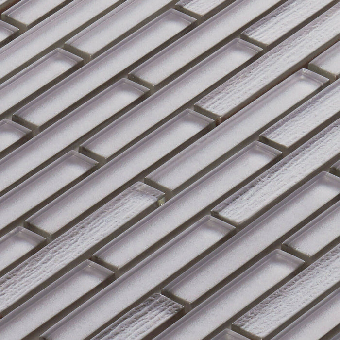 Sample - TDH312MG Metallic Glass Taupe Mosaic Tile