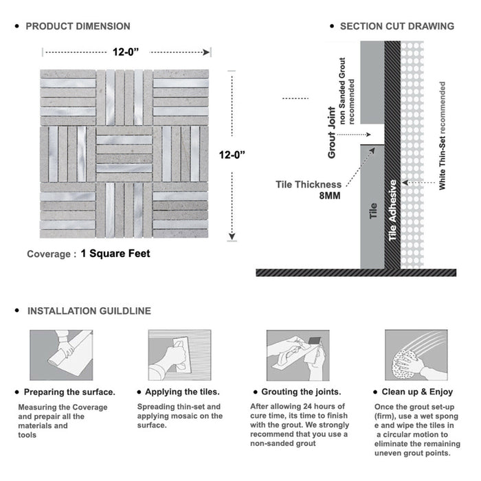 Sample - TDH353AL Aluminum Natural Stone Cinderella Gray Metallic Metal Mosaic Tile