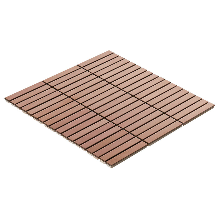 Sample - TDH294RG Stainless Steel Rose Gold Copper Metallic Metal Mosaic Tile