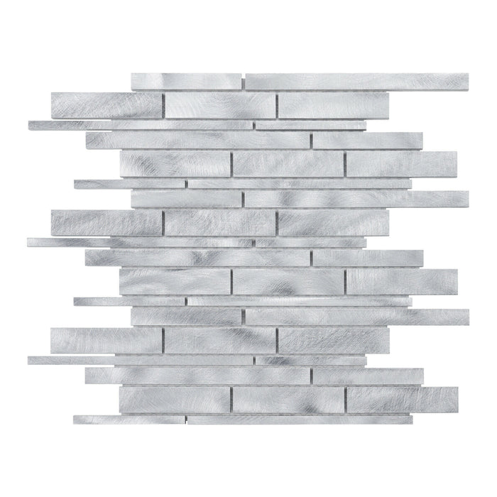 Sample - TDH420AL Aluminum Metal Silver Metallic Mosaic Tile