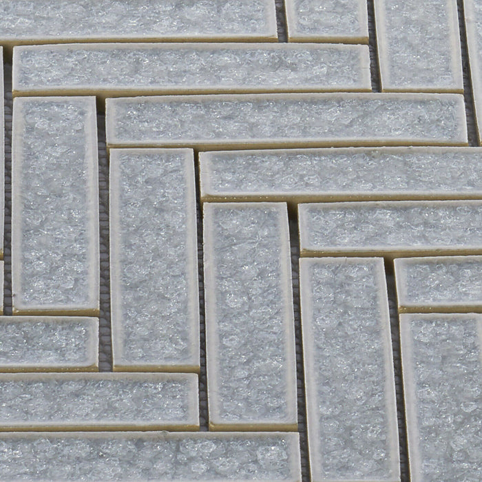 Sample - TDH279CG Crackle Glass Gray Mosaic Tile